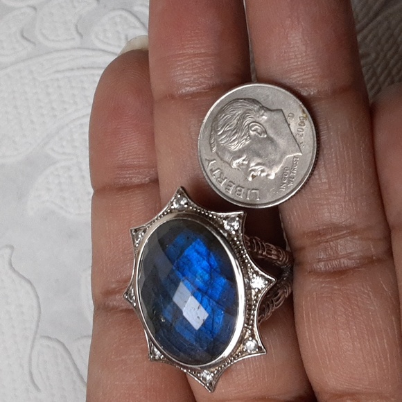 925 Labradorite, Bamboo design. - Picture 7 of 10